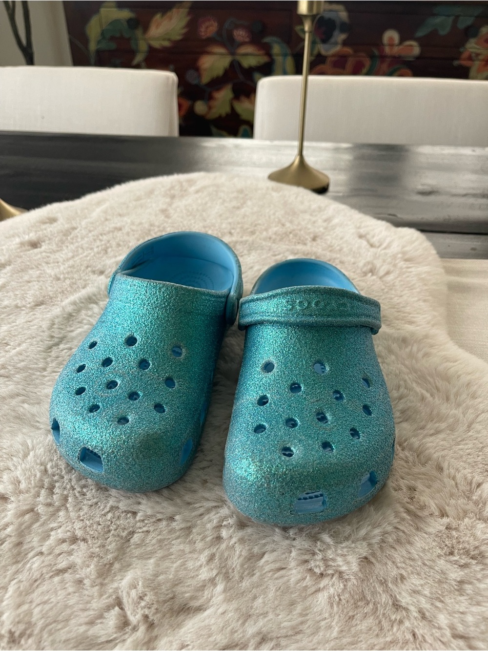 Crocs glitter shoes sz 3 youth - Picture 3 of 7